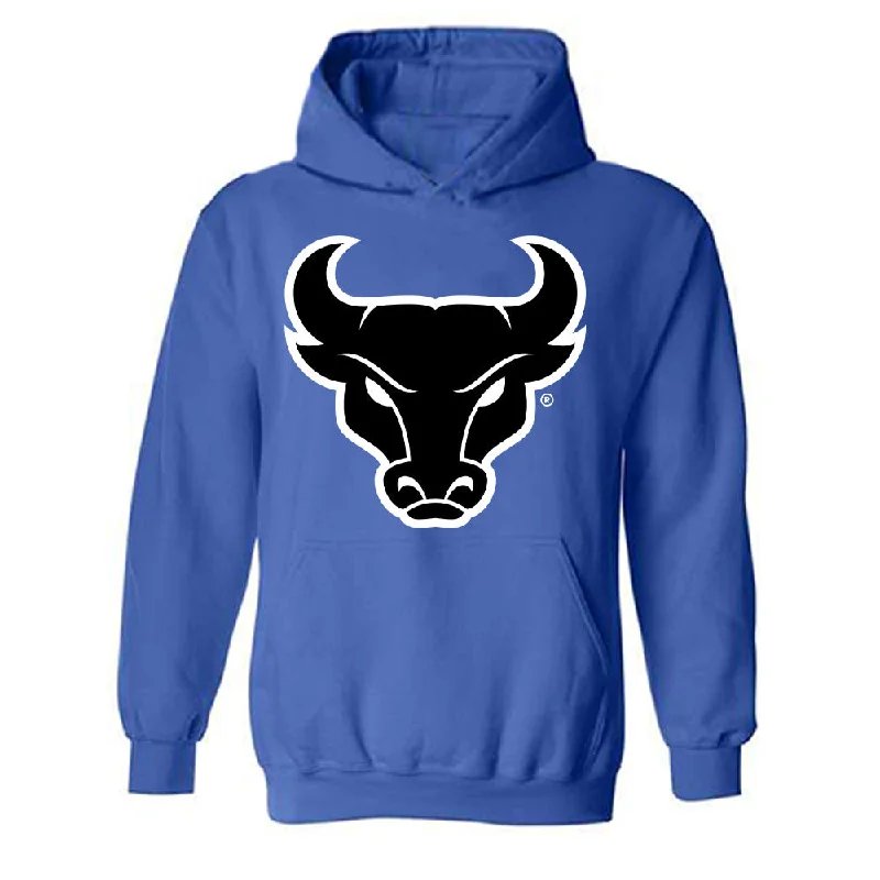 Buffalo - NCAA Women's Track & Field : Amari Hall - Hooded Sweatshirt Hoodie with Pattern Geometric Abstract Buffalo - NCAA Women's Track & Field : Amari Hall - Hooded Sweatshirt Hoodie with Pattern Geometric Abstract