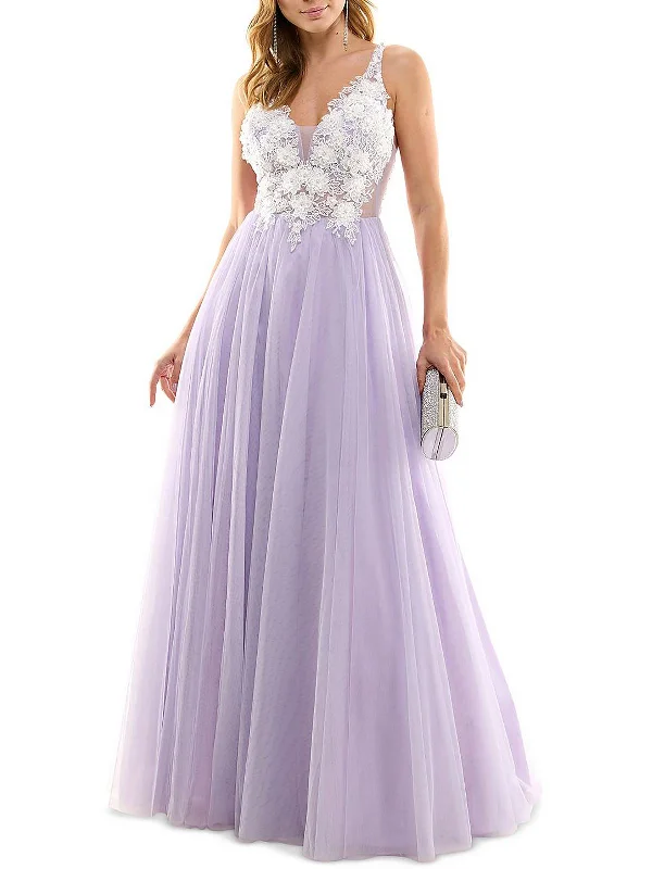 Juniors Womens Embroidered Mesh Evening Dress Tunics Favorite customer