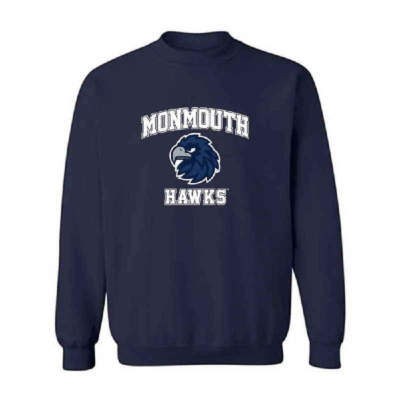 Monmouth - NCAA Women's Track & Field : Claire Denman - Classic Shersey Crewneck Sweatshirt Hoodie with Velcro Closure Adjustable Secure Monmouth - NCAA Women's Track & Field : Claire Denman - Classic Shersey Crewneck Sweatshirt Hoodie with Velcro Closure Adjustable Secure