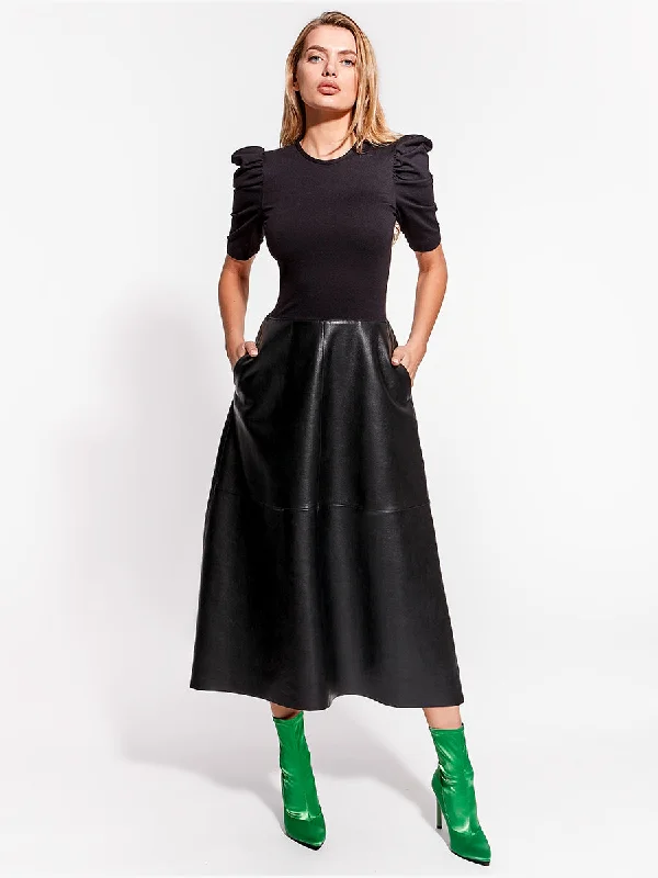 AMARE RECYCLED LEATHER DRESS Tunics Party sparkling