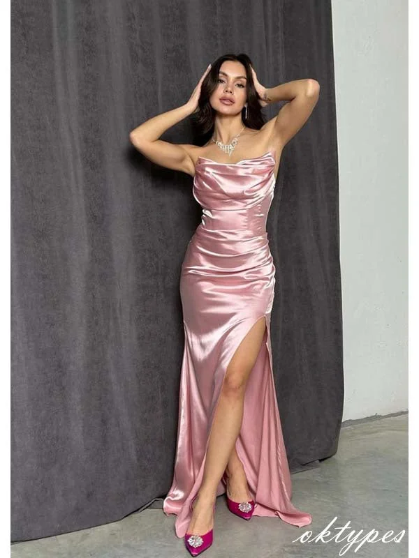 Gorgeous Cute-Pink Side Slit Strapless Mermaid Party Dresses PDS1080 Tunics Sale discount Gorgeous Cute-Pink Side Slit Strapless Mermaid Party Dresses PDS1080 Tunics Sale discount