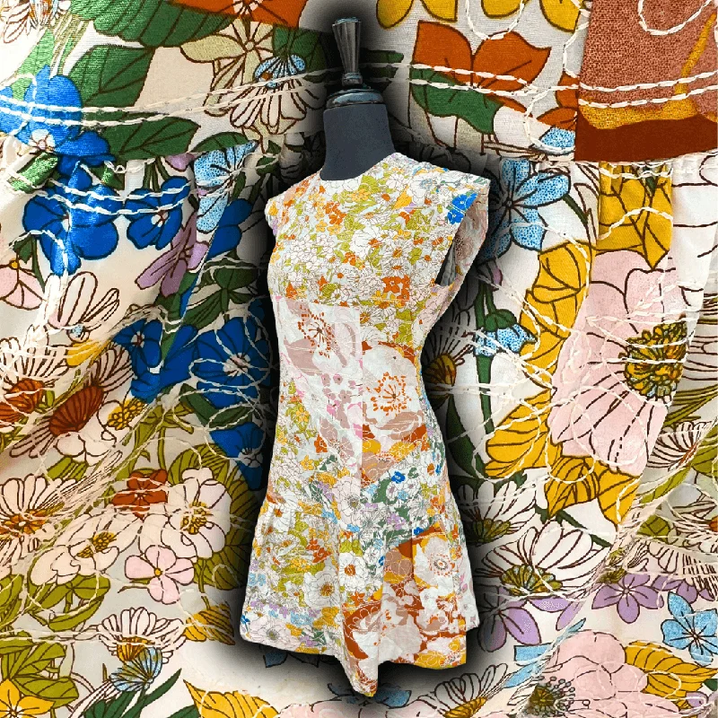 Embroidered Garden Drop Waist Dress Tunics Summer linen