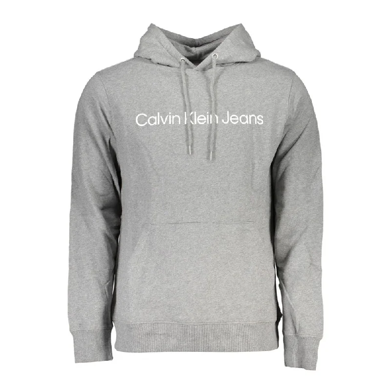 Chic Gray Hooded Sweatshirt With Central Pocket Hoodie with Oversized Fit Loose Comfortable Chic Gray Hooded Sweatshirt With Central Pocket Hoodie with Oversized Fit Loose Comfortable