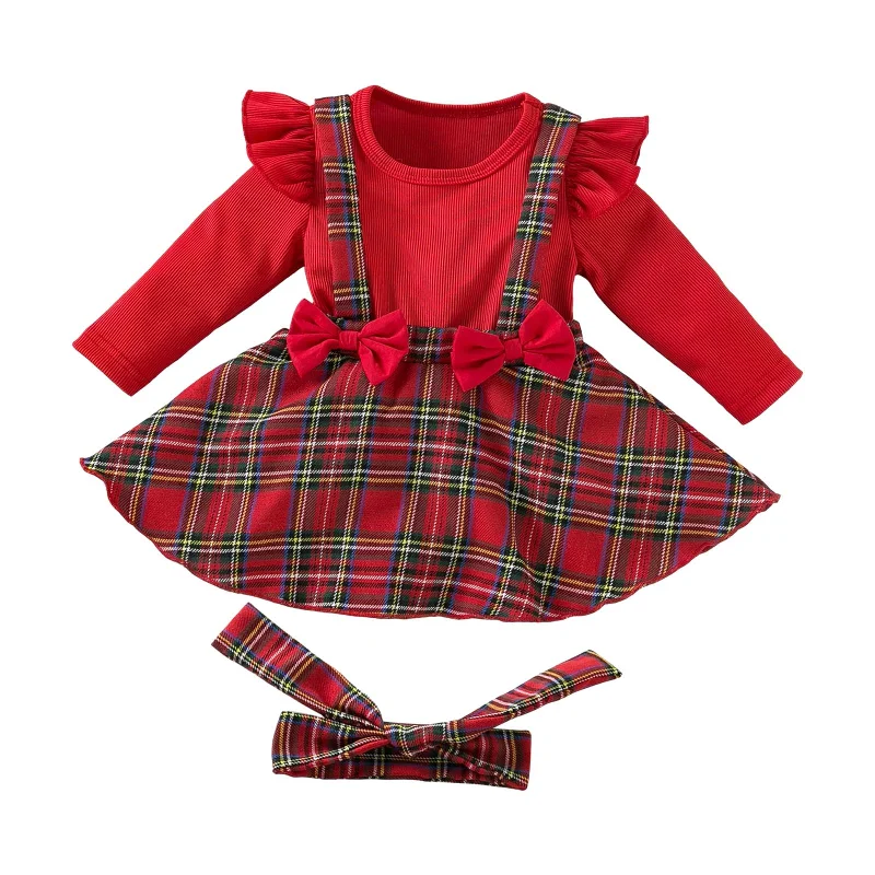 Maxbell Baby Girl Dress with Bow Headband Party Dresses Cute Puff Sleeve Plaid Dress Tunics Bestseller popular Maxbell Baby Girl Dress with Bow Headband Party Dresses Cute Puff Sleeve Plaid Dress Tunics Bestseller popular