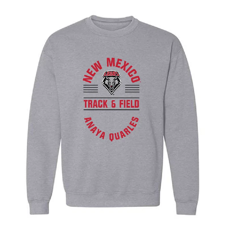 New Mexico - NCAA Women's Track & Field : Anaya Quarles - Classic Fashion Shersey Crewneck Sweatshirt Hoodie with Double Zipper Versatile Adjustable