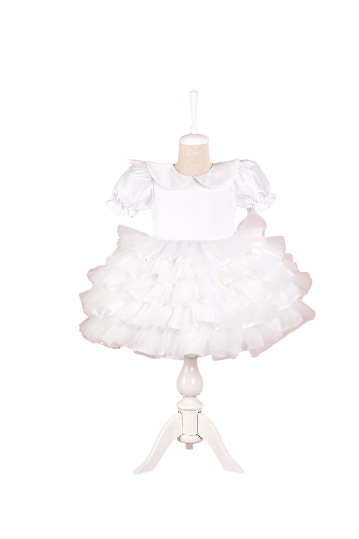 Helena White Party Dress Square Neckline Feminine