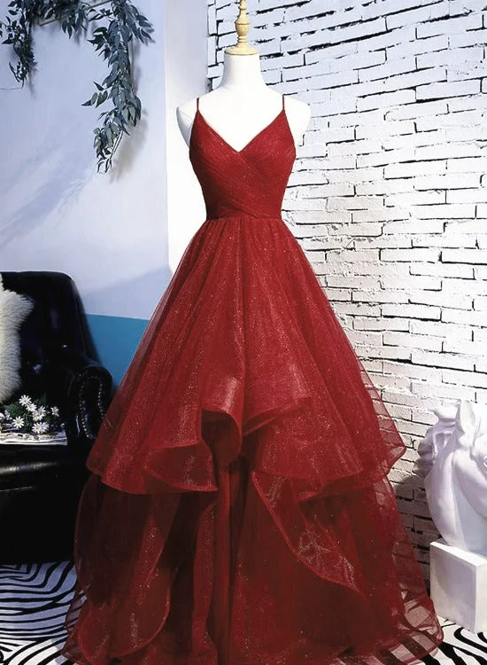 Beautiful Wine Red Velvet Straps V-neckline Party Dress Prom Dress, Long Evening Dresses Crew Neckline Casual Beautiful Wine Red Velvet Straps V-neckline Party Dress Prom Dress, Long Evening Dresses Crew Neckline Casual