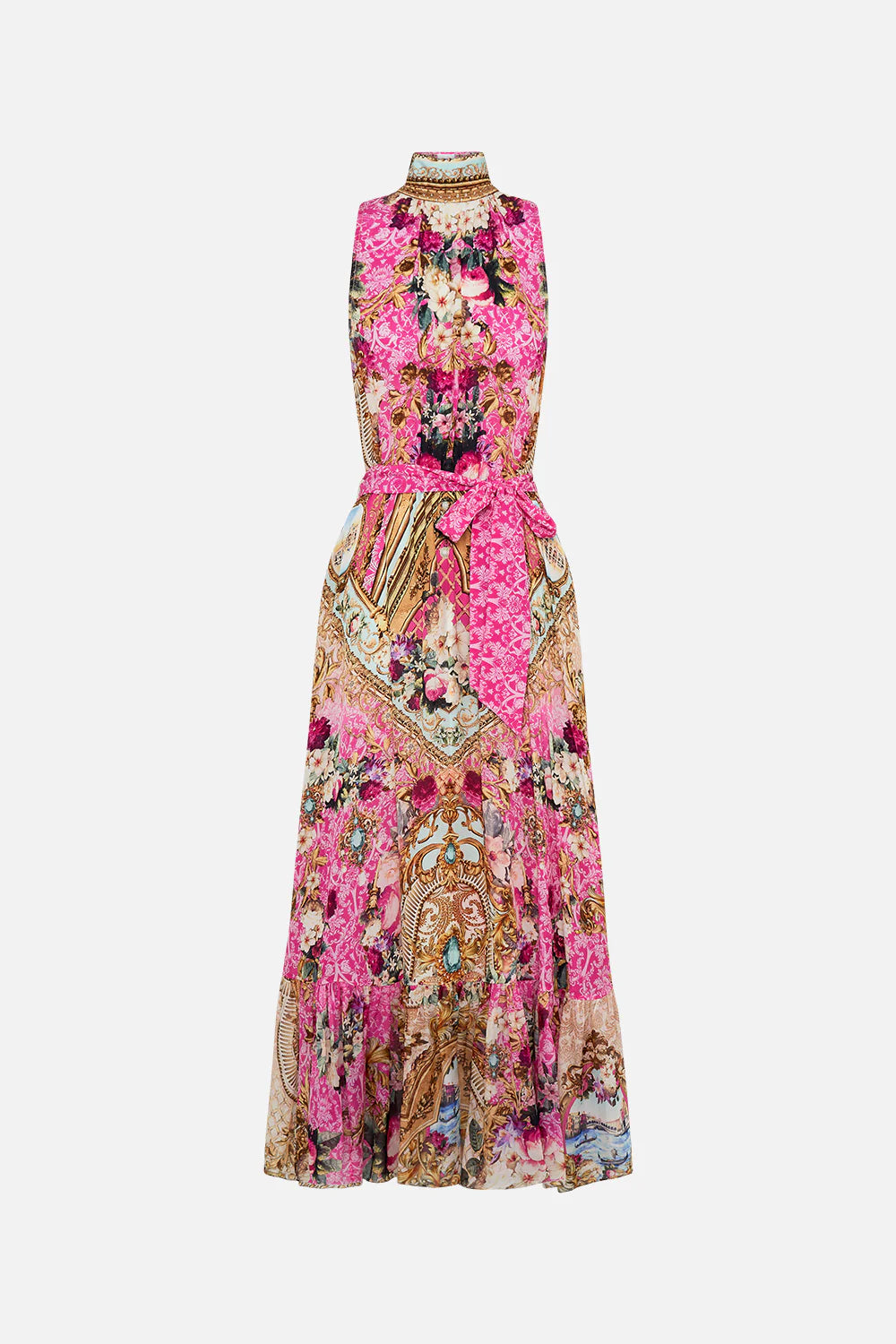 Camilla Necktie Dress W/ Elasticated Waist  - Call Of The Canal Tunics Solid Classic