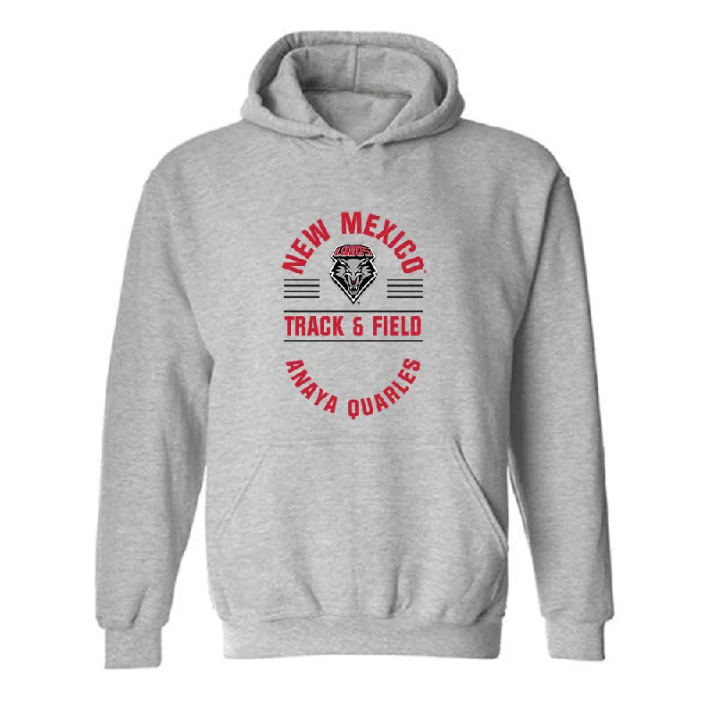 New Mexico - NCAA Women's Track & Field : Anaya Quarles - Classic Fashion Shersey Hooded Sweatshirt Hoodie with Full-Zip Functional Layering New Mexico - NCAA Women's Track & Field : Anaya Quarles - Classic Fashion Shersey Hooded Sweatshirt Hoodie with Full-Zip Functional Layering