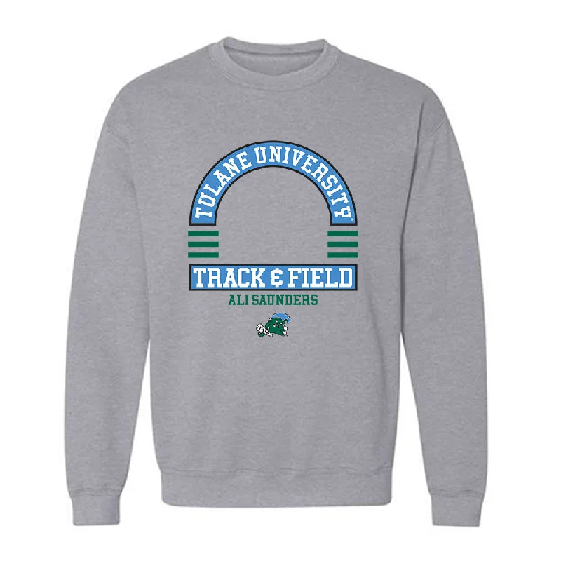 Tulane - NCAA Women's Track & Field : Ali Saunders - Classic Fashion Shersey Crewneck Sweatshirt Hoodie with Pastel Soft Subtle Tulane - NCAA Women's Track & Field : Ali Saunders - Classic Fashion Shersey Crewneck Sweatshirt Hoodie with Pastel Soft Subtle