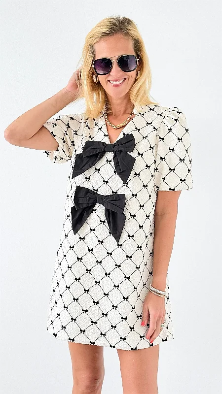 Double Bow Delight Dress Tunics Top rated