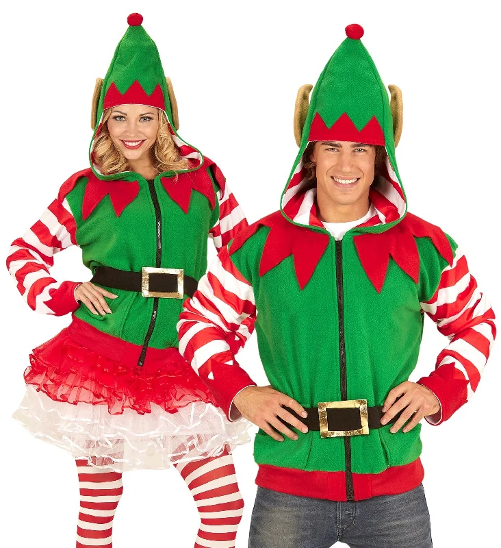 Santa Little Helper Elf Hoodie Hoodie with Hem Detail Decorative Unique