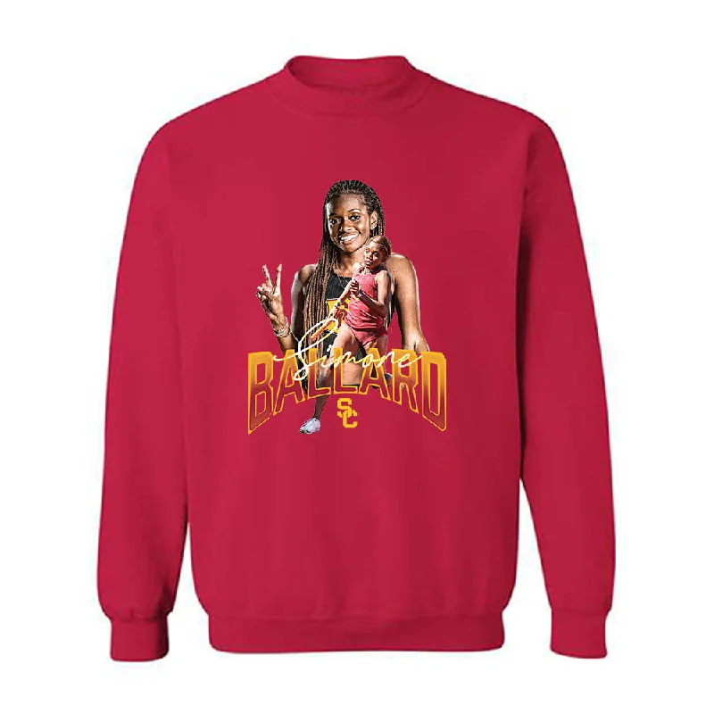 USC - NCAA Women's Track & Field : Simone Ballard - Crewneck Sweatshirt Hoodie with Hood Adjustable Protection