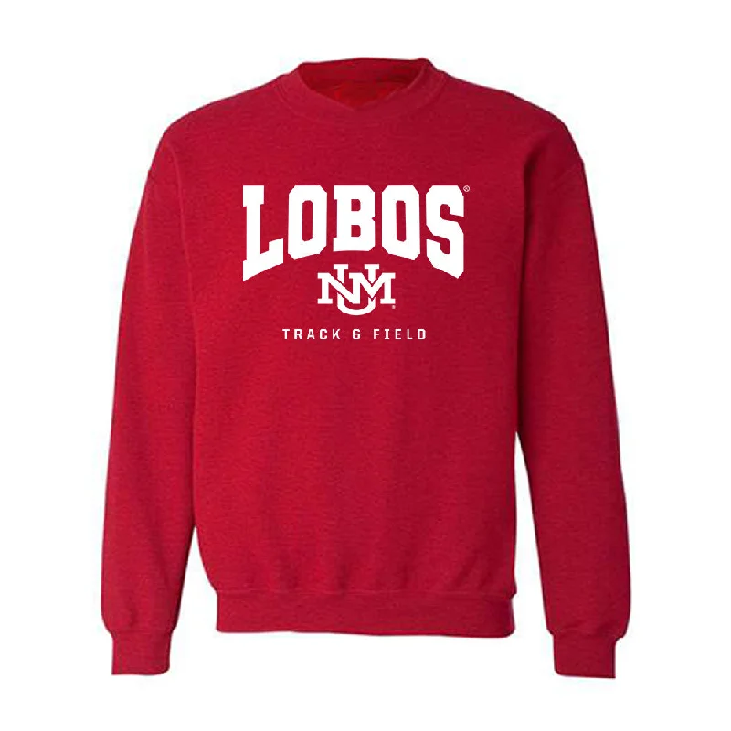 New Mexico - NCAA Women's Track & Field : Anaya Quarles - Classic Fashion Shersey Crewneck Sweatshirt Hoodie with Raw Hem Edgy Unfinished New Mexico - NCAA Women's Track & Field : Anaya Quarles - Classic Fashion Shersey Crewneck Sweatshirt Hoodie with Raw Hem Edgy Unfinished