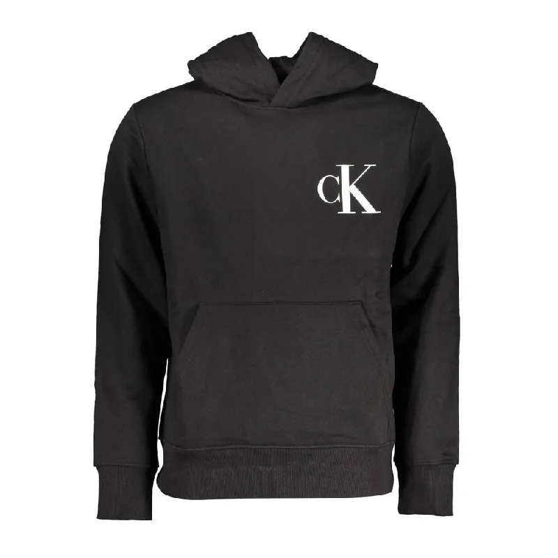 Sleek Black Hooded Sweatshirt With Fleece Lining Hoodie with Rhinestones Sparkly Elegant