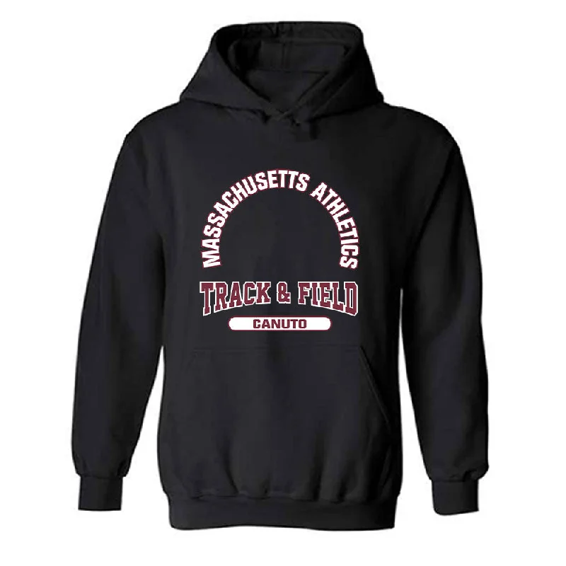UMass - NCAA Women's Track & Field : Diamani Canuto - Classic Fashion Shersey Hooded Sweatshirt Hoodie with Exposed Zipper Edgy Industrial