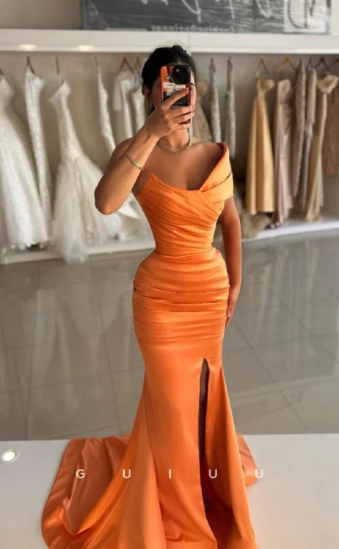G4144 - Mermaid Boat Neck Sleeveless Pleated Long Prom Party Dress with Slit and Tain Tunics Mesh breathable G4144 - Mermaid Boat Neck Sleeveless Pleated Long Prom Party Dress with Slit and Tain Tunics Mesh breathable