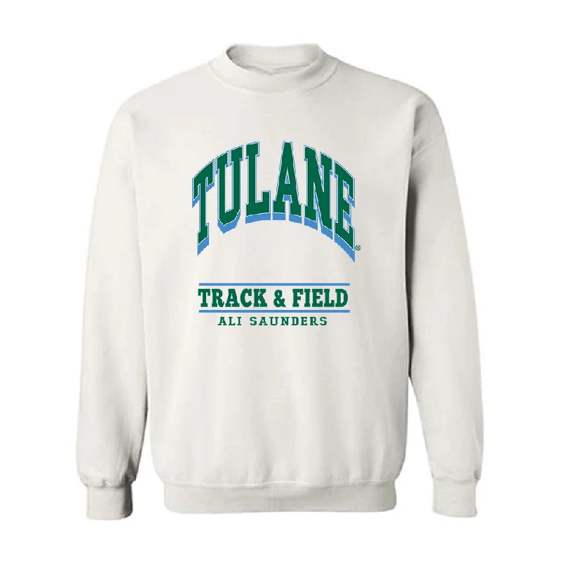 Tulane - NCAA Women's Track & Field : Ali Saunders - Classic Fashion Shersey Crewneck Sweatshirt Hoodie with Sequins Glamorous Eye-catching