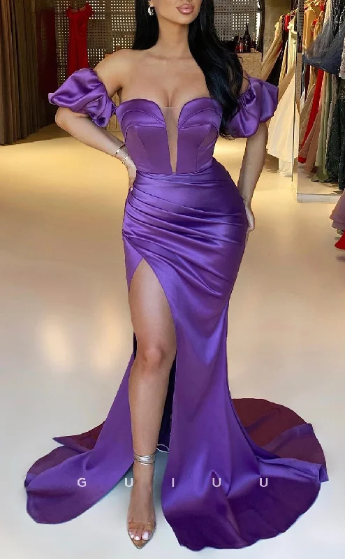 G2646 - Elegant & Fitted Off-Shoulder Mermaid V-Neck Long Prom Evening Party Dress Tunics Top Casual G2646 - Elegant & Fitted Off-Shoulder Mermaid V-Neck Long Prom Evening Party Dress Tunics Top Casual