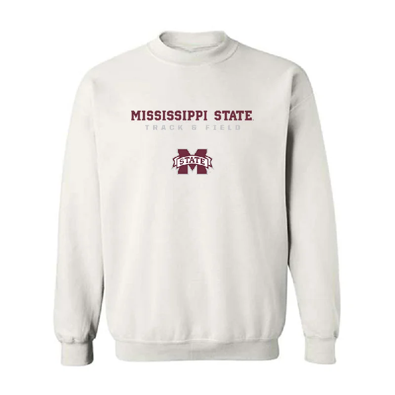 Mississippi State - NCAA Women's Track & Field : Rickea Atkins - Classic Shersey Crewneck Sweatshirt Hoodie with Zipper Placket Modern Functional Mississippi State - NCAA Women's Track & Field : Rickea Atkins - Classic Shersey Crewneck Sweatshirt Hoodie with Zipper Placket Modern Functional