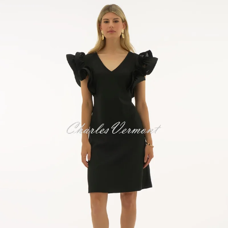 Joseph Ribkoff Ruffled Sleeve Dress - Style 251733 Tunics Mesh breathable