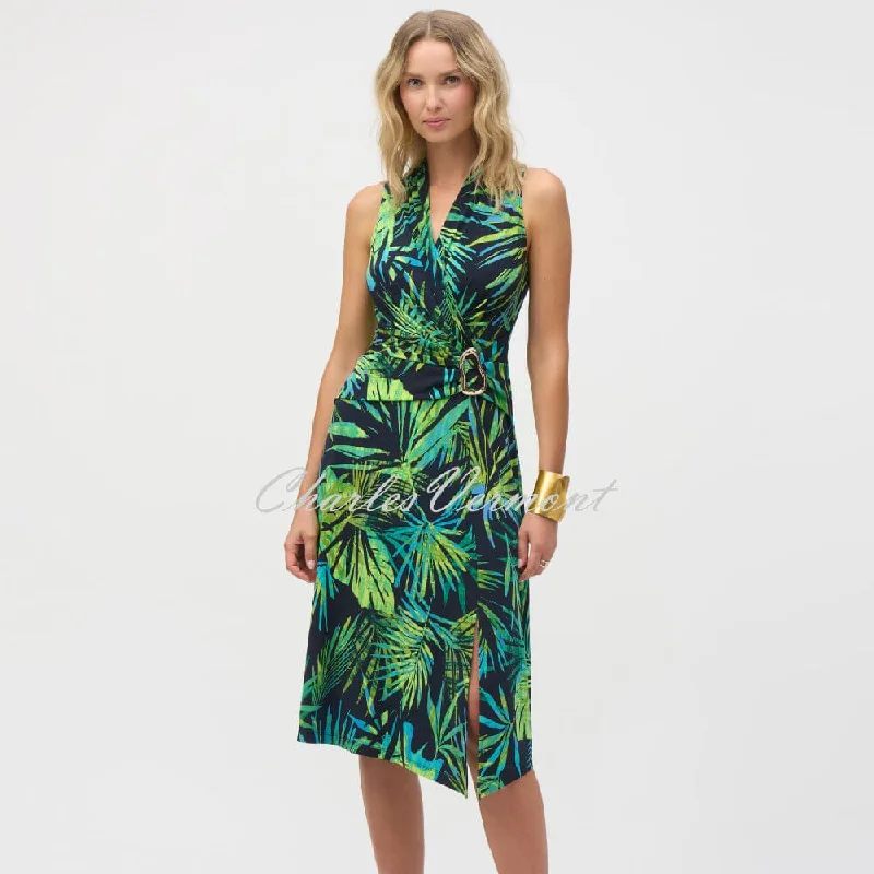 Joseph Ribkoff Sleeveless Tropical Print Dress - Style 252203 Shift Classic Vintage