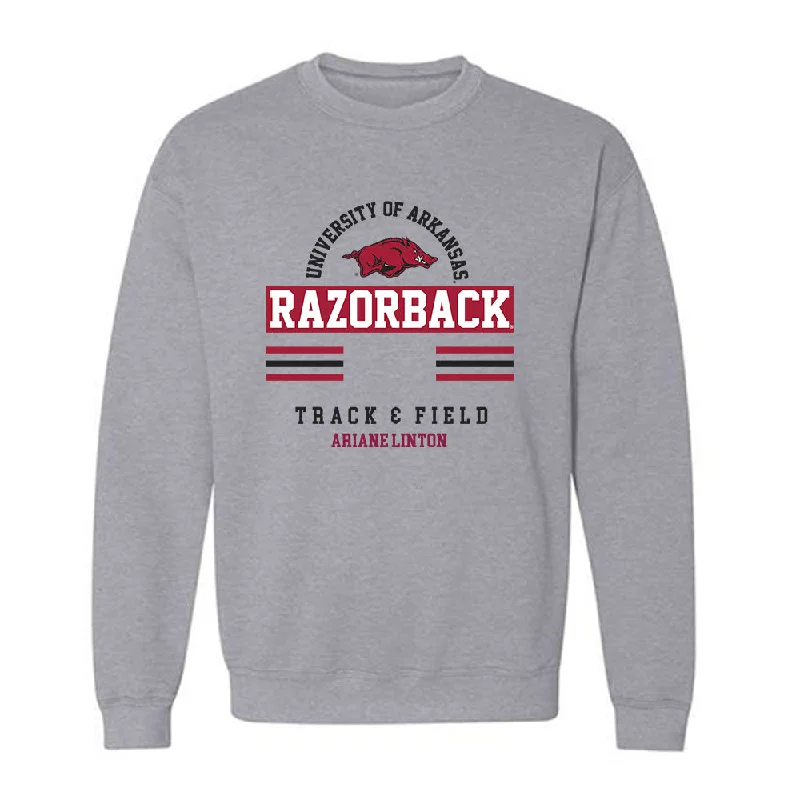 Arkansas - NCAA Women's Track & Field : Ariane Linton - Classic Fashion Shersey Crewneck Sweatshirt Hoodie with Longline Fit Extended Stylish