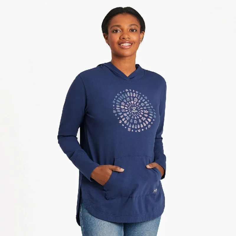 Life is Good Women's Joy Explosion Crusher-Flex Hoodie, Darkest Blue Hoodie with Exposed Zipper Edgy Industrial Life is Good Women's Joy Explosion Crusher-Flex Hoodie, Darkest Blue Hoodie with Exposed Zipper Edgy Industrial