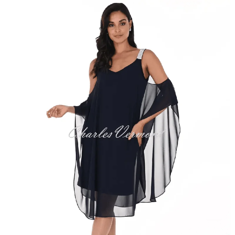 Frank Lyman Two-In-One Dress with Diamante Detail - Style 248001 (Midnight Blue) Tunics Favorite customer Frank Lyman Two-In-One Dress with Diamante Detail - Style 248001 (Midnight Blue) Tunics Favorite customer