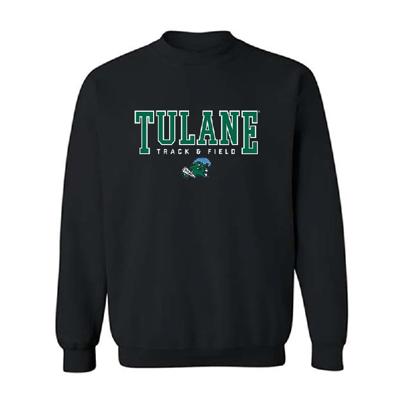 Tulane - NCAA Women's Track & Field : Ali Saunders - Crewneck Sweatshirt Hoodie with Monochrome Minimalist Simple Tulane - NCAA Women's Track & Field : Ali Saunders - Crewneck Sweatshirt Hoodie with Monochrome Minimalist Simple