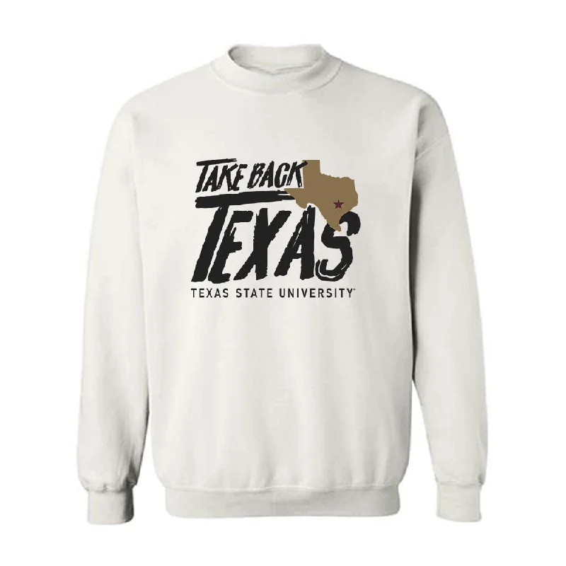 Texas State - NCAA Women's Track & Field : McKenah Sears - Crewneck Sweatshirt Hoodie with Lace Feminine Delicate Texas State - NCAA Women's Track & Field : McKenah Sears - Crewneck Sweatshirt Hoodie with Lace Feminine Delicate