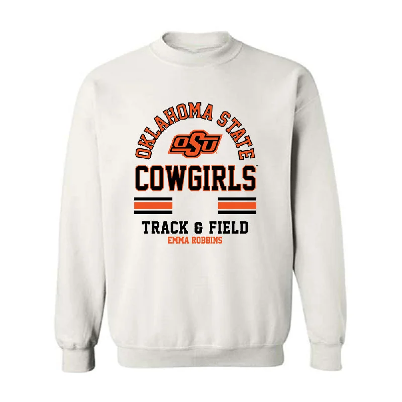 Oklahoma State - NCAA Women's Track & Field : Emma Robbins - Classic Fashion Shersey Crewneck Sweatshirt Cotton Hoodie Fleece Lining Warmth Oklahoma State - NCAA Women's Track & Field : Emma Robbins - Classic Fashion Shersey Crewneck Sweatshirt Cotton Hoodie Fleece Lining Warmth