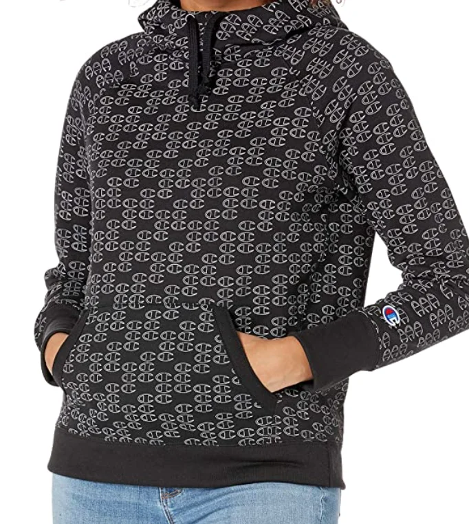 Women's All Over Print Hoodie Hoodie with Puffed Sleeves Voluminous Trendy