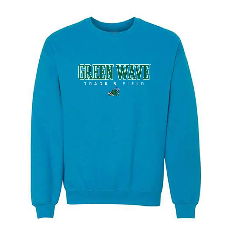 Tulane - NCAA Women's Track & Field : Ali Saunders - Crewneck Sweatshirt Hoodie with Neon Bright Vibrant Tulane - NCAA Women's Track & Field : Ali Saunders - Crewneck Sweatshirt Hoodie with Neon Bright Vibrant