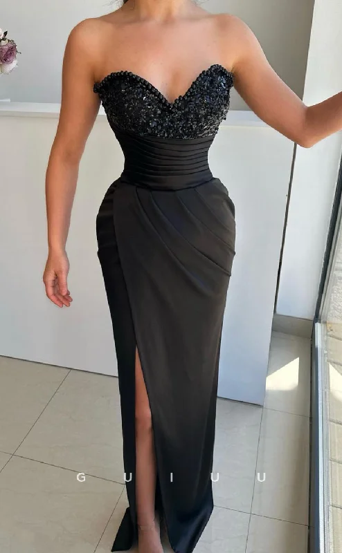 G2670 - Chic & Modern Sweetheart Beaded Long Prom Evening Party Dress Chiffon Maxi Beach G2670 - Chic & Modern Sweetheart Beaded Long Prom Evening Party Dress Chiffon Maxi Beach