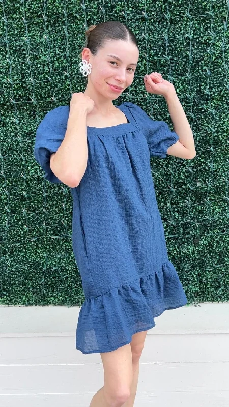 Midnight Ruffle Dress Tunics Bestseller popular