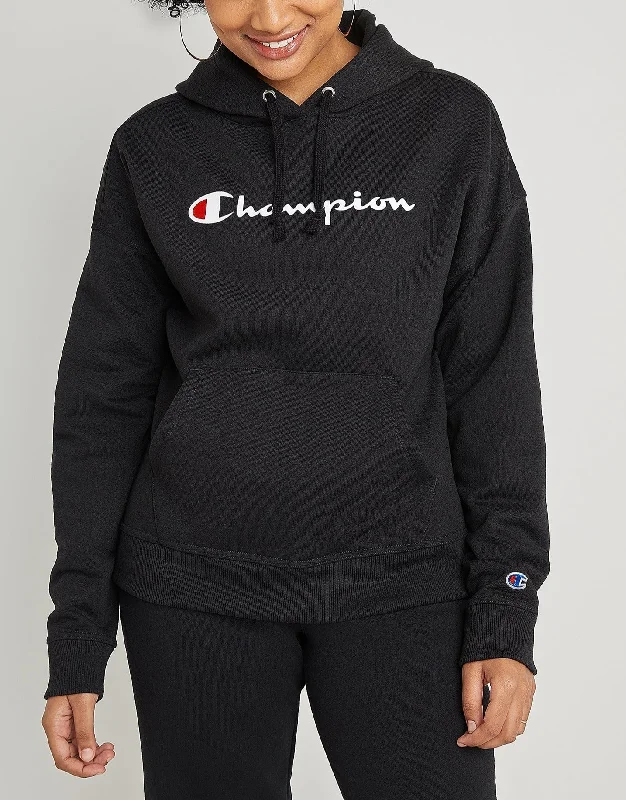 Women's Script Logo Powerblend Hoodie Hoodie with Mesh Breathable Sporty