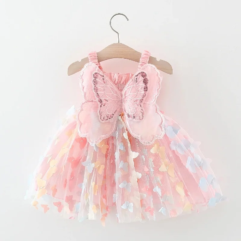 Baby Girls Butterfly Party Dress Tunics Designer luxury