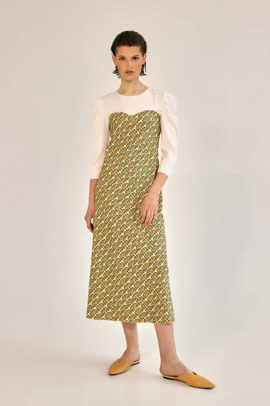 Dress with the Author's Print "Fish" Tunics Denim casual