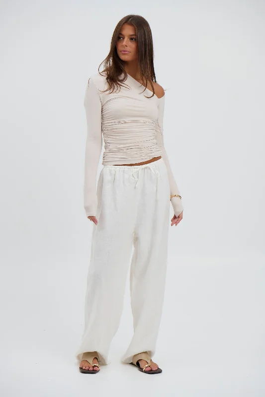 Tasha Pant White Classic Chino Pants