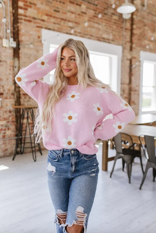 Sweet Daisy Sweater | S-2X Velvet Chenille Corduroy