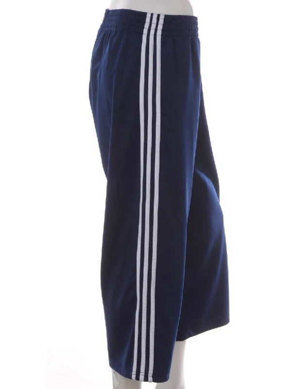 Label Upcycled Adidas Mel Cropped Track Pants High-Waist Jeans