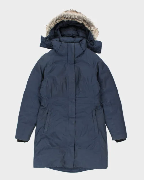 The North Face Jacket - S Denim Fabric Leather Fabric Suede Fabric