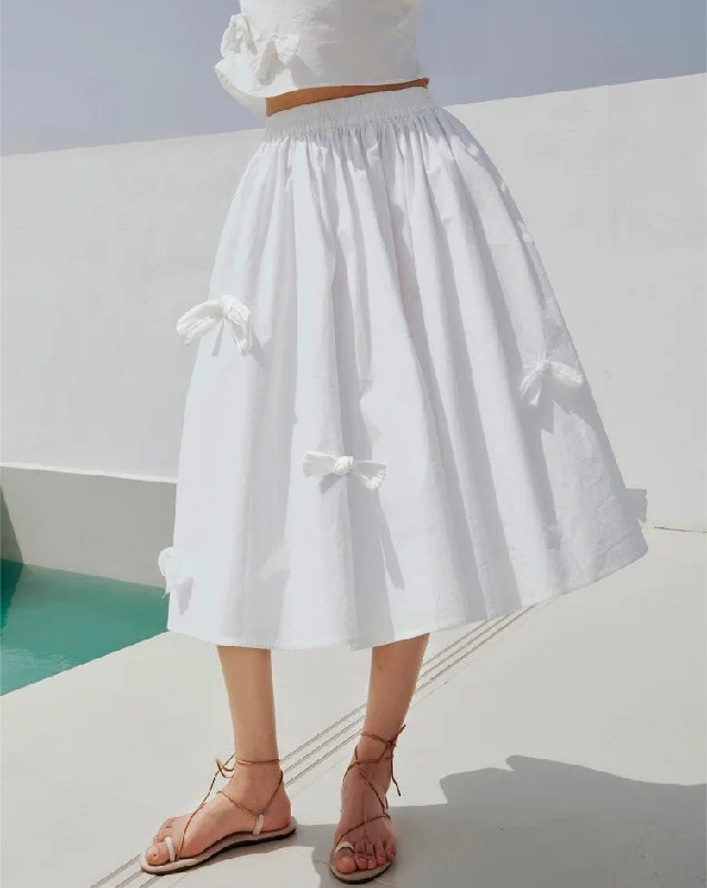 Bowknot Skirt linen skirt airy