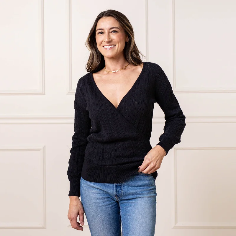 Reversible Wrap Sweater Stretchy Elastic Breathable