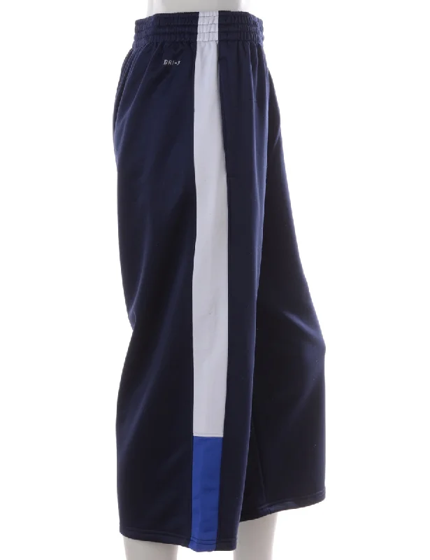 Label Upcycled Nike Mel Cropped Track Pants Sleek Black Pants