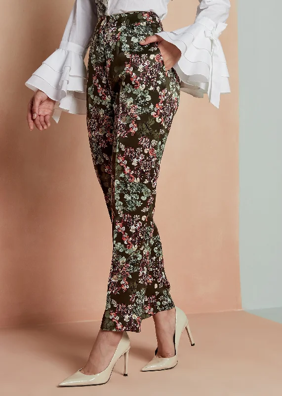 Printed Floral Pants Relaxed Casual Leggings