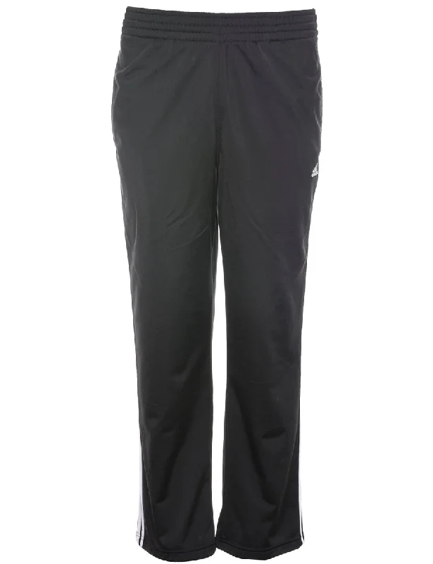 Adidas Black & White Contrast Track Pants - W25 L27 Casual Yoga Pants