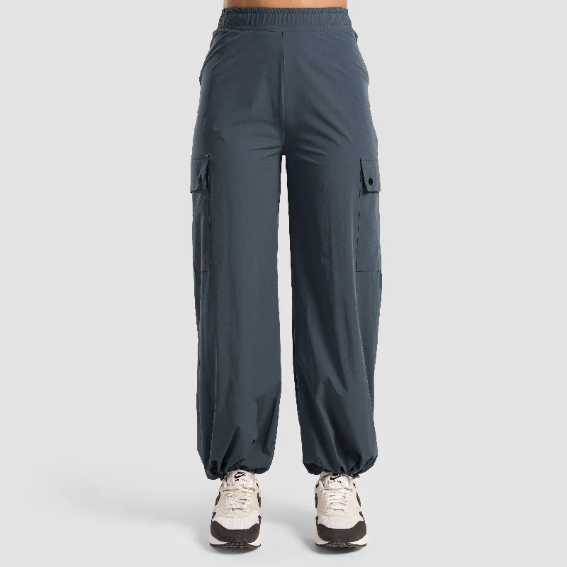 Flex Gear Cargo Pants (Grey) Elegant Palazzo Trousers