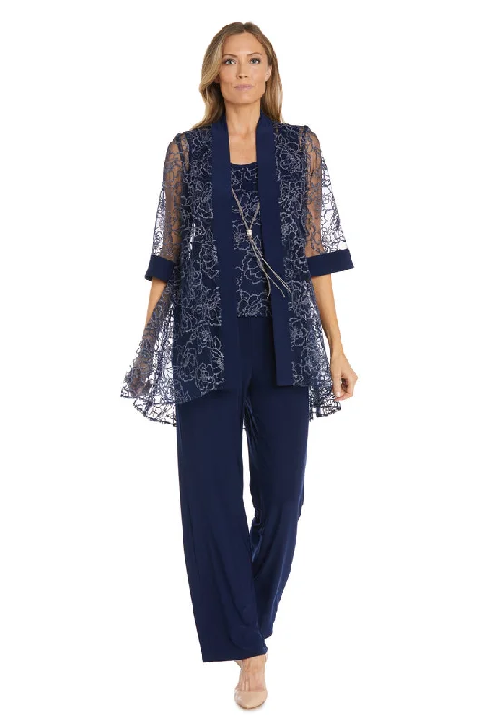 R&M Richards 1326 Formal Mother of the Bride Jacket Pant Suit Soft Stretch Pants
